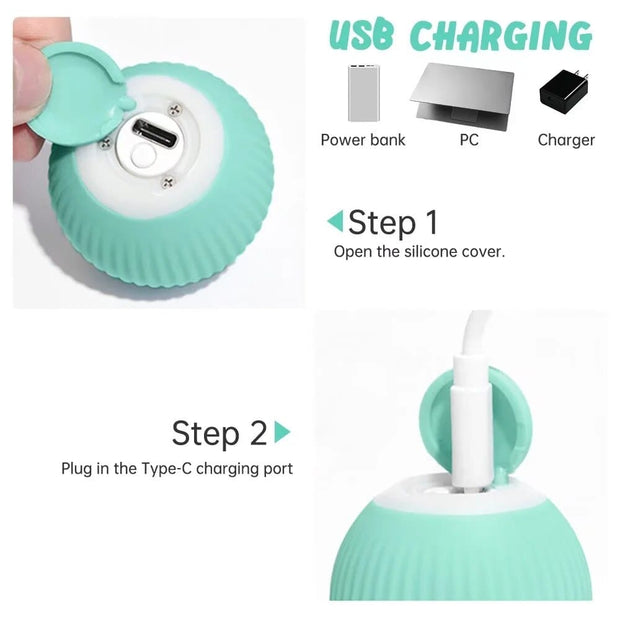 RollingPounce - Rechargeable Interactive Smart Toy